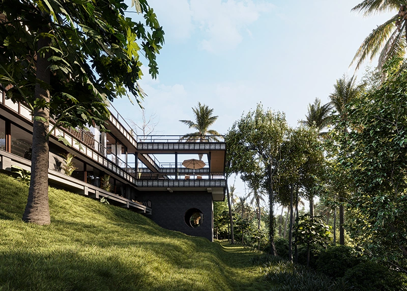 Rendering del progetto Bond House - vista 4
