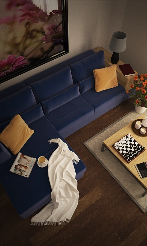 Rendering del progetto Salotto moderno - vista 1