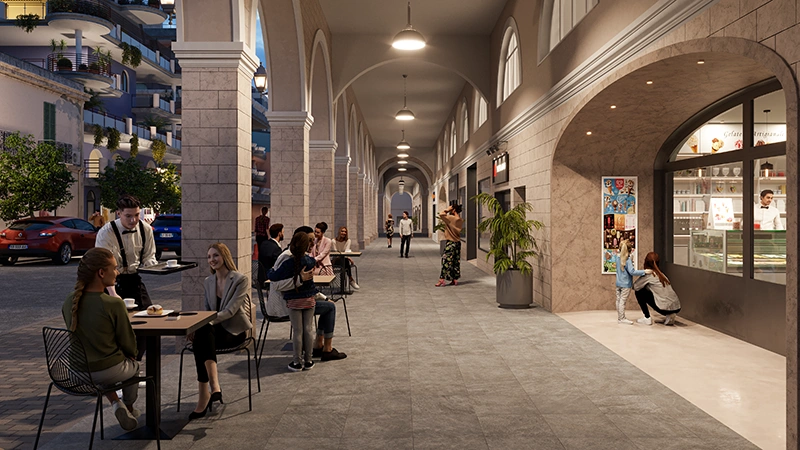 Rendering del progetto Via Garibaldi - vista 1