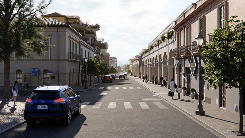 Rendering del progetto Via Garibaldi - vista 4